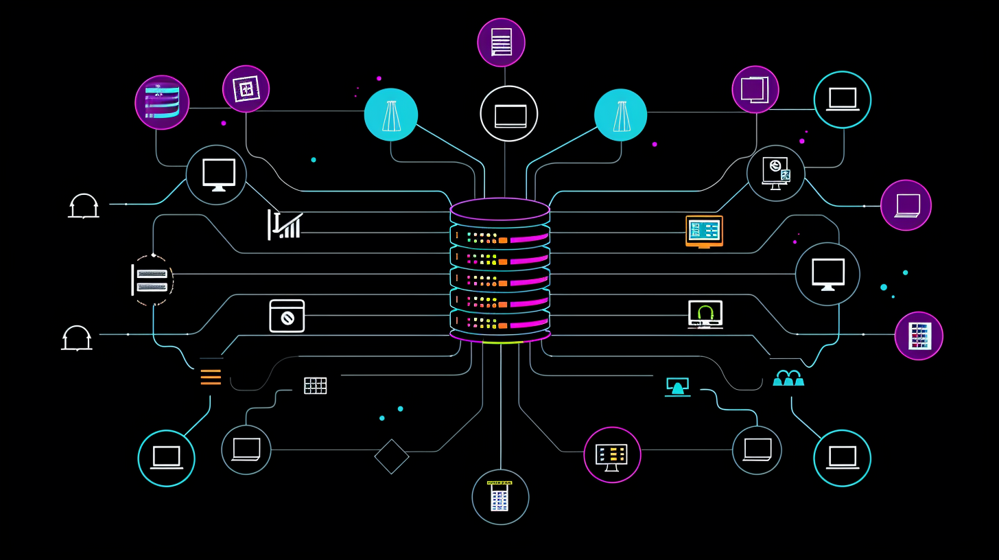 Graphic illustrating a schematic for the workflow of an Enterprise level Digital Asset Management system