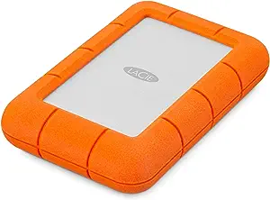 LaCie Rugged 5TB Portable External HDD - USB 3.0/2.0 Compatible, Shock/Dust/Rain Resistant for Mac & PC, Orange, Grey