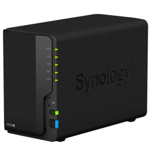 Synology DS220+ 2-Bay Diskstation NAS Intel Celeron J4025 2GB Ram 2xRJ-45 1GbE LAN-Port 8TB Bundle with 2X 4TB WD RED Plus